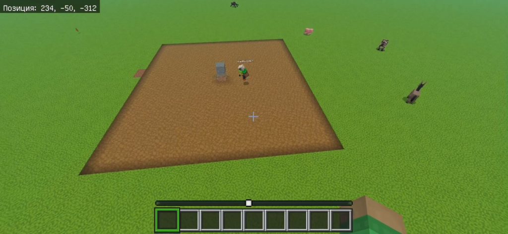 Готовая площадка для строительства автоматической фермы железа в Minecraft